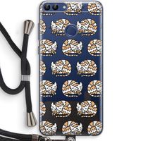 Slapende poes: Huawei P Smart (2018) Transparant Hoesje met koord