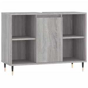 The Living Store Badkaast - Grijs Sonoma Eiken - 80 x 33 x 60 cm - Duurzaam materiaal