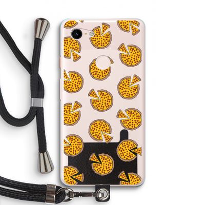 You Had Me At Pizza: Pixel 3 XL Transparant Hoesje met koord