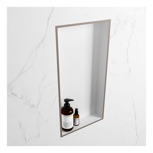 Wandnis Solid Surface Easy | In- en opbouw | 30x60x8 cm | 1 vak | Smoke/Talc