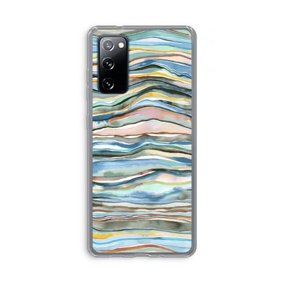 Watercolor Agate: Samsung Galaxy S20 FE / S20 FE 5G Transparant Hoesje