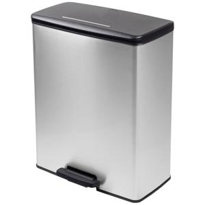 Curver Deco bin slim 254610 Afvalbak 65 l (b x h x d) 480 x 615 x 280 mm Zilver, Zwart 1 stuk(s)