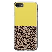 iPhone SE 2020 siliconen hoesje - Luipaard geel - thumbnail
