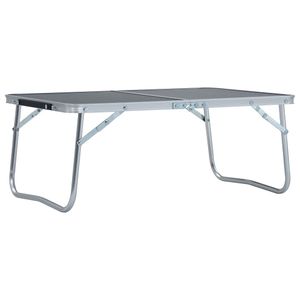 Campingtafel inklapbaar 60x40 cm aluminium grijs