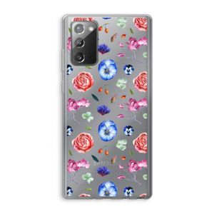 Bloemetjes: Samsung Galaxy Note 20 / Note 20 5G Transparant Hoesje
