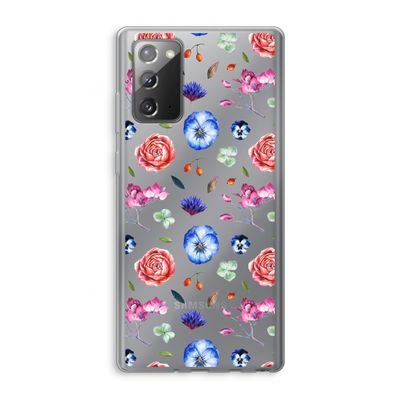 Bloemetjes: Samsung Galaxy Note 20 / Note 20 5G Transparant Hoesje