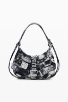 Middelgrote tas met print en gespen - MATERIAL FINISHES - U