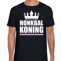 Honkbal koning t-shirt zwart heren - Sport / hobby shirts