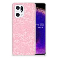 OPPO Find X5 Pro TPU Case White Flowers