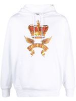 Moschino hoodie en coton à logo imprimé - Blanc