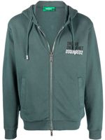 DSQUARED2 hoodie 'One Life One Planet' à fermeture zippée - Vert - thumbnail