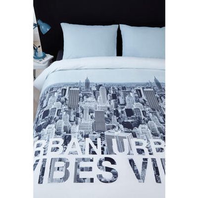 Ambiante dekbedovertrek Urban Vibes - blauw - 240x200/220 cm