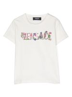 Versace Kids t-shirt en coton à logo imprimé - Blanc - thumbnail