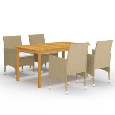 5-delige Tuinset beige