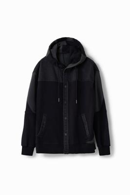 Hybride denim sweatshirt - BLUE - S