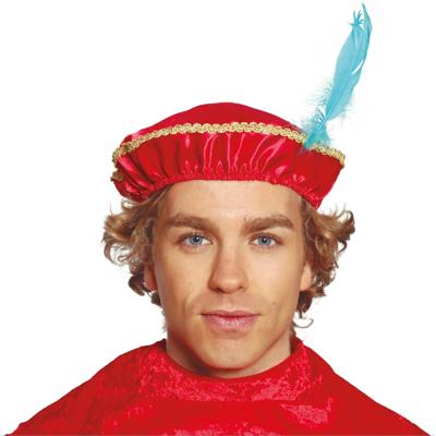 Pietenmuts - rood - voor volwassenen - Pietenbaret - baret - Sint en Piet verkleedaccessoire