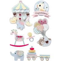 Creativ Company 3d stickers, baby, h: 25-70 mm, b: 20-55 mm, dikte 7 mm, 8 stuk/ 1 doos