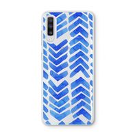 Blauwe pijlen: Samsung Galaxy A70 Transparant Hoesje