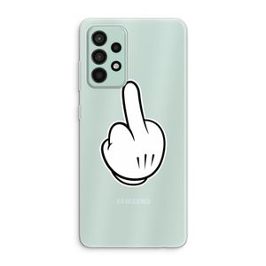 Middle finger white: Samsung Galaxy A52s 5G Transparant Hoesje