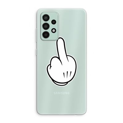 Middle finger white: Samsung Galaxy A52s 5G Transparant Hoesje