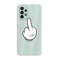 Middle finger white: Samsung Galaxy A52s 5G Transparant Hoesje
