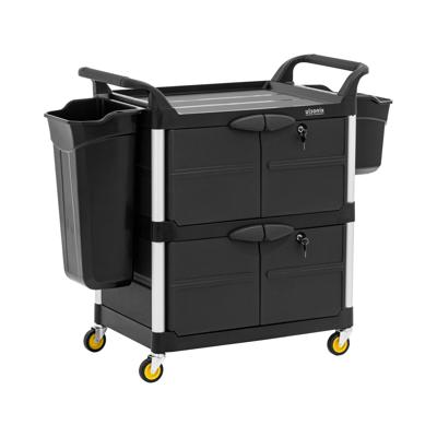 Schoonmaakwagen - afsluitbaar - 150 kg - 3 plateaus