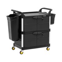 Schoonmaakwagen - afsluitbaar - 150 kg - 3 plateaus