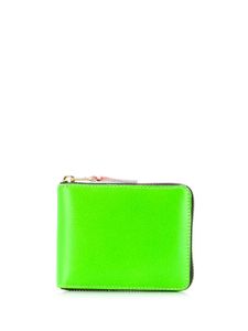 Comme Des Garçons Wallet portefeuille zippé colour block - Vert