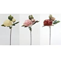 Single peony 65 cm 3 heads red - Driesprong collection