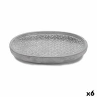Bloempot schaal Ibergarden 190060-2 Grijs Cement Met reliëf 28 x 4 x 23 cm (6 Stuks)