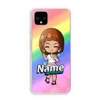 Chibi Maker vrouw: Pixel 4 XL Transparant Hoesje