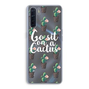 Cactus quote: Oppo A91 Transparant Hoesje