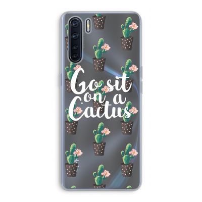 Cactus quote: Oppo A91 Transparant Hoesje