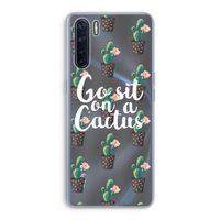 Cactus quote: Oppo A91 Transparant Hoesje