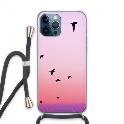 Fly away: iPhone 13 Pro Max Transparant Hoesje met koord