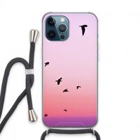 Fly away: iPhone 13 Pro Max Transparant Hoesje met koord