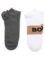 BOSS lot de 2 paires de chaussettes à logo brodé - Multicolore