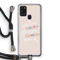 Right Place: Samsung Galaxy A21s Transparant Hoesje met koord