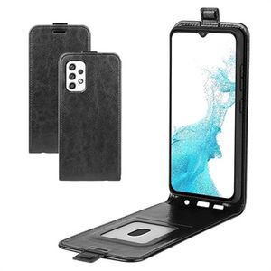 Samsung Galaxy A23 5G Verticale Flip Case met Kaartsleuf - Zwart