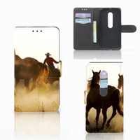 Motorola Moto G 3e Generatie Telefoonhoesje met Pasjes Design Cowboy - thumbnail
