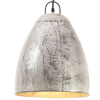 VidaXL Hanglamp industrieel rond 25 w e27 32 cm zilverkleurig