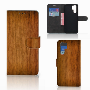 Huawei P30 Pro Book Style Case Donker Hout