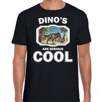 Dieren t-rex dinosaurus t-shirt zwart heren - dinosaurs are cool shirt