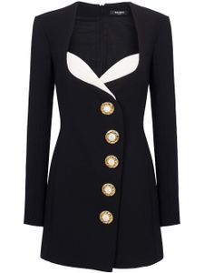 Balmain robe superposée à boutonnière - Noir