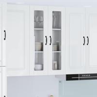 Keukenkast Hoogglans wit 60 x 31 x 100 cm Bewerkt hout