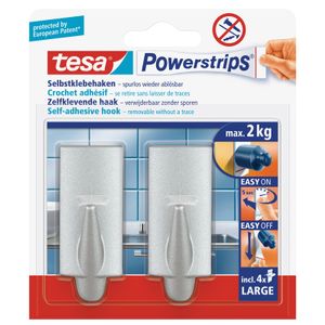 2x Tesa Powerstrips chroom haken large trend klusbenodigdheden