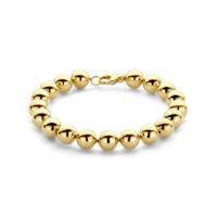 14k Geelgouden Armband met 10mm Bolletjes - 21cm Draaglengte