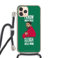 Sleigh Bells Ring: iPhone 11 Pro Transparant Hoesje met koord