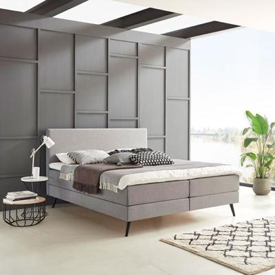 Boxspring 'Nora' kleur grijs - 160 x 210 cm