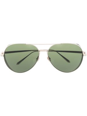 Linda Farrow lunettes de soleil teintées à monture pilote - Argent
